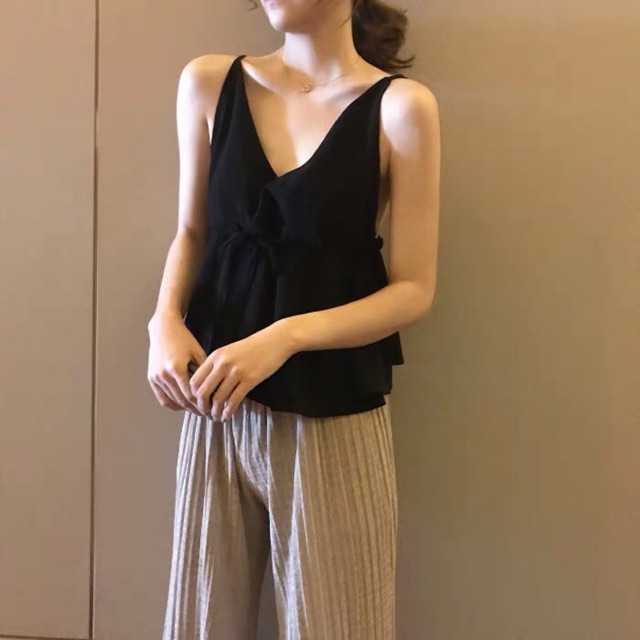 Kèm video thật áo 2 dây chun eo có tăng đơ hàng 2 lơp trước ngực