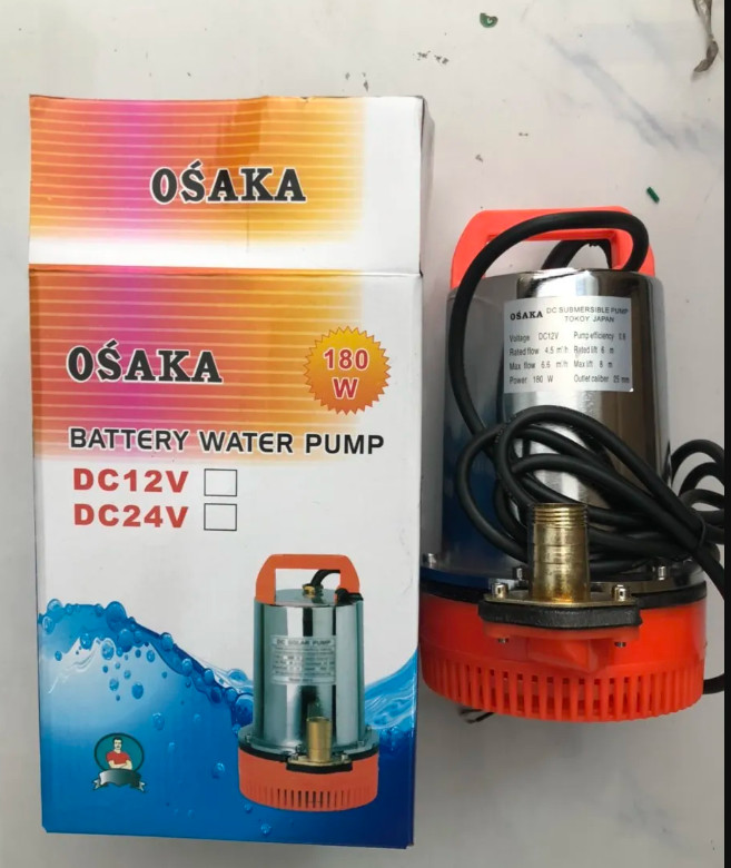 Máy bơm chìm osaka,hinoma inox 12v 180w 80l