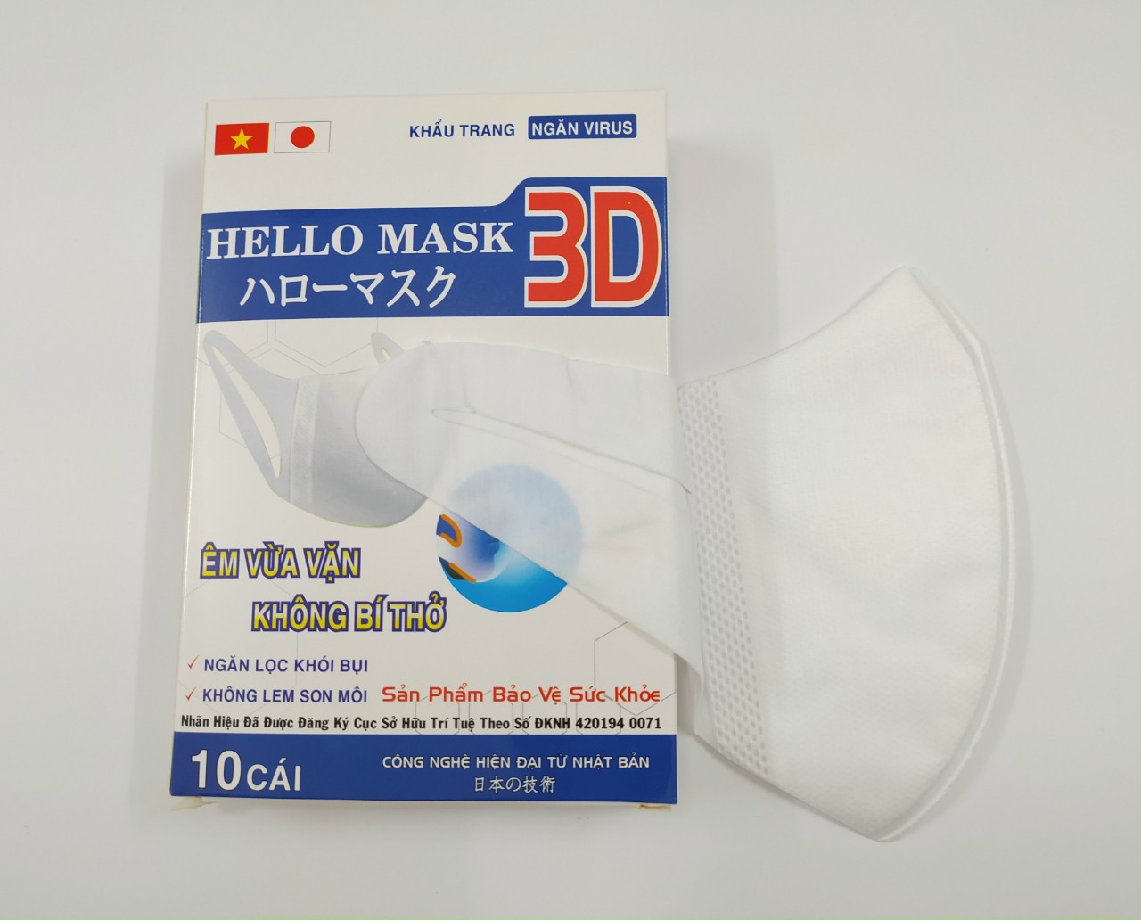 Hộp 10 Khẩu Trang 3D Hello Mask