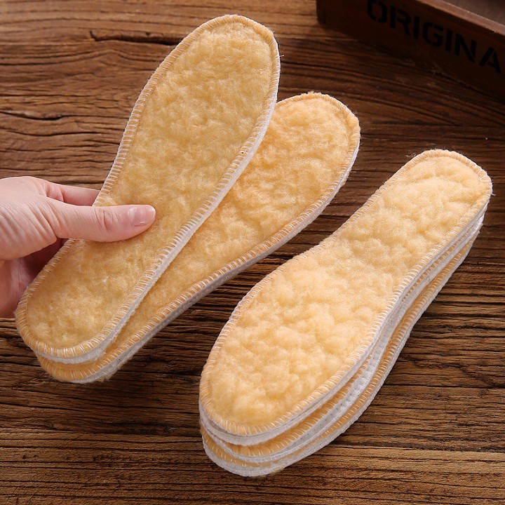 Combo 02 đôi lót giày lông cừu màu vàng
