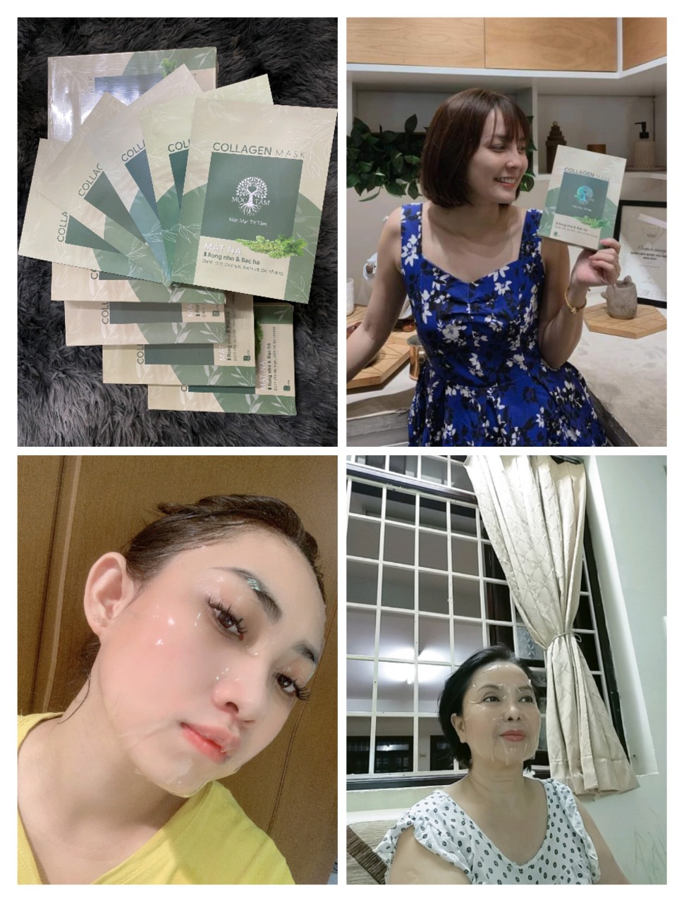 Mặt nạ Collagen Rong nho & Bạc hà