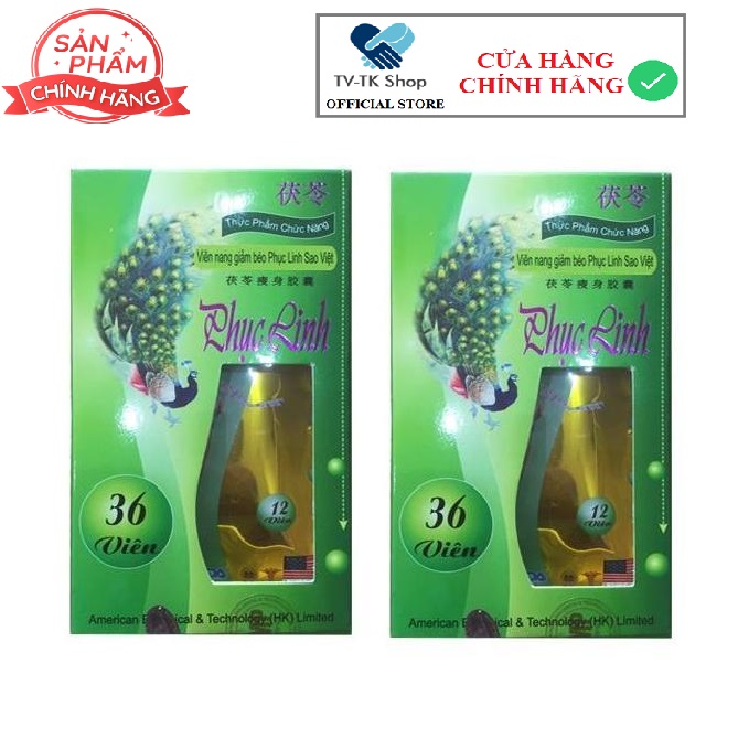 Combo 2 Thảo Mộc Giảm Cân Phục Linh Sao Việt - Hộp 36 viên