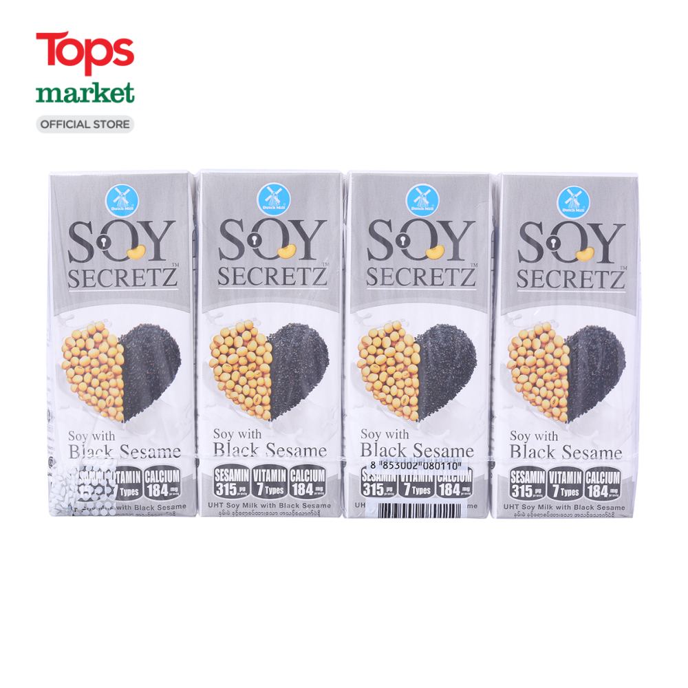 Lốc 4 Hộp Sữa Đậu Nành Mè Đen Soy Secretz 180Ml - Siêu Thị Tops Market