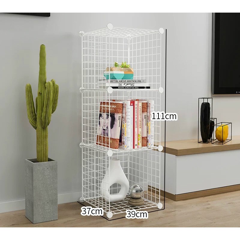 khung lưới sắt trang trí [ TẶNG CHỐT ] - Lưới sắt, thép lắp ghép đa năng làm giá để sách, đồ gia dụng, chuồng Size 35x35cm