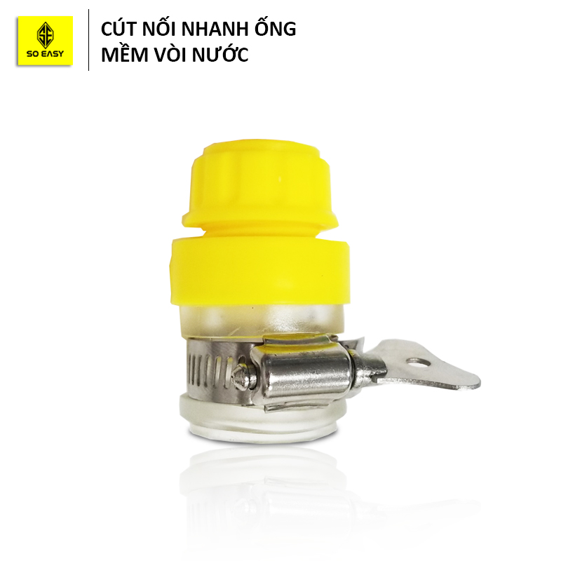 Nối nhanh ống mềm 14mm với vòi nước để tưới cây, rửa xe - Cút nối nhanh ống nước mềm 14-16mm với vòi nước – khớp nối đa năng nối vòi nước trực tiếp C0004-21