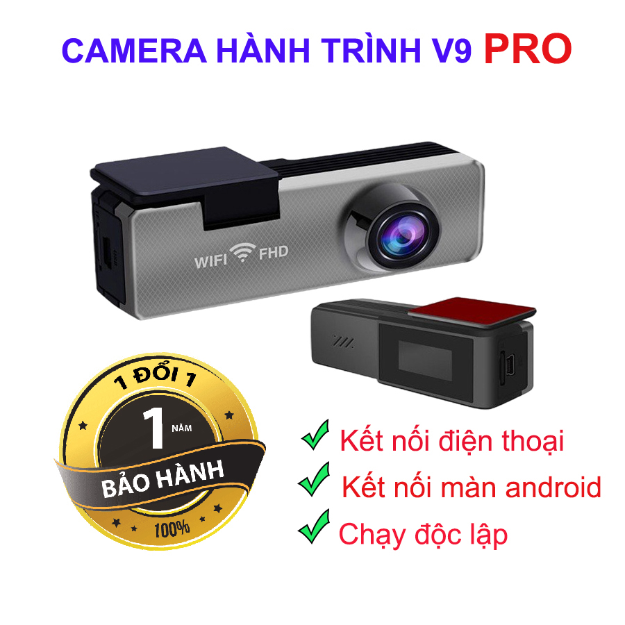  Camera hành trình wifi V9 PRO 1080P có màn hiển thị hình ảnh 