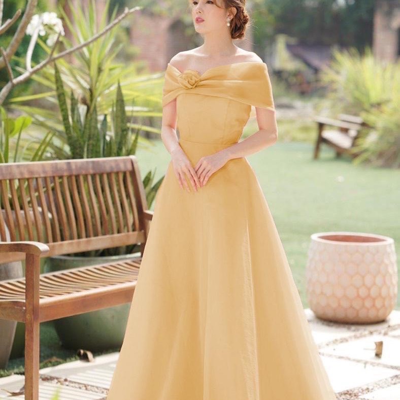 ĐẦM MAXI BẸT VAI ĐÍNH HOA DÀI THƯỚT THA