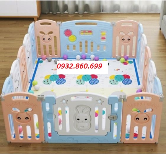 Quây Cũi Nhựa Nguyên Sinh An Toàn Cho Bé Yêu - Quây cũi gấp gọn - Tặng 100 Bóng Và Sọt Đựng Bóng - Quay cũi cho bé - Quay cũi nhựa cho bé