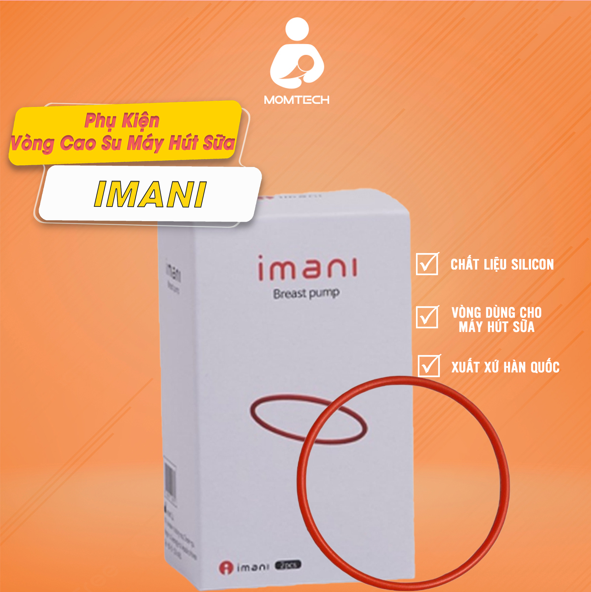 IMANI Rubber Ring Rubber Gasket Cordless Breast Pump Accessories
