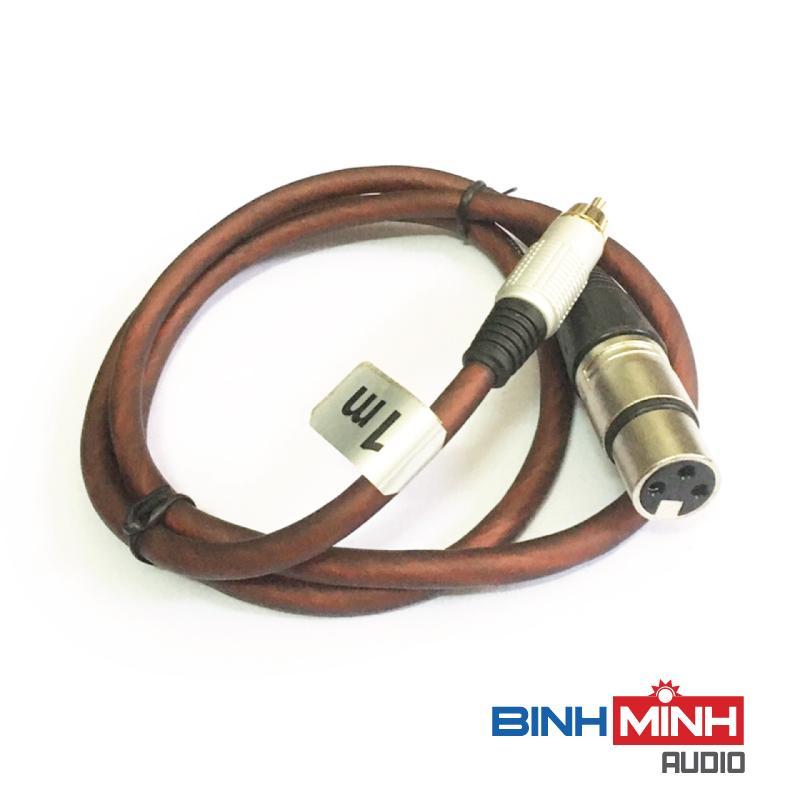 Dây kết nối âm thanh một đầu Jack Canon và một đầu Hoa sen