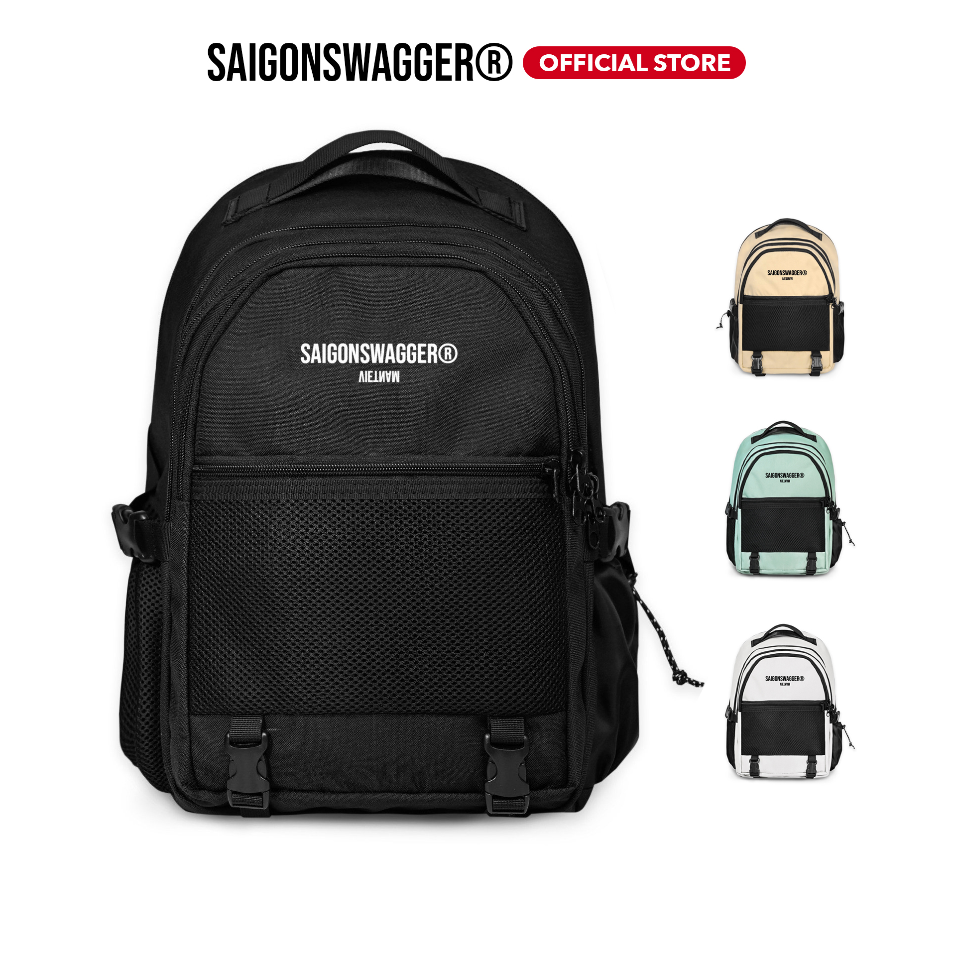 Balo Logo Thêu SAIGONSWAGGER® SGS AVAIL BACKPACK-Ngăn Chống Sốc Laptop 15inch