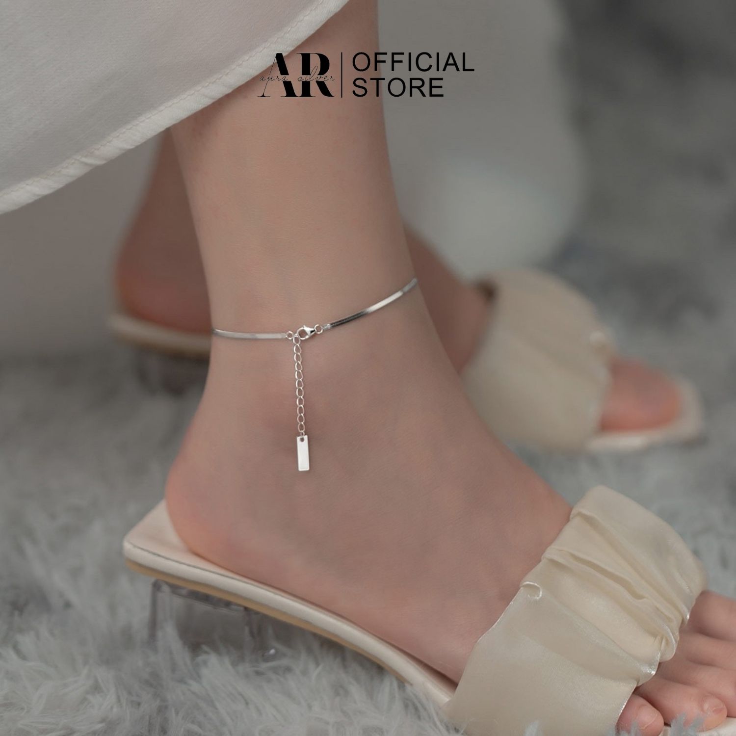 Lắc chân bạc 925 lắc chân layla- aurasilver- lc01