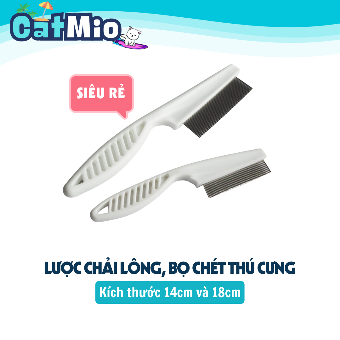 Lược chải ve rận bọ chét cho chó mèo có size lớn milupapa