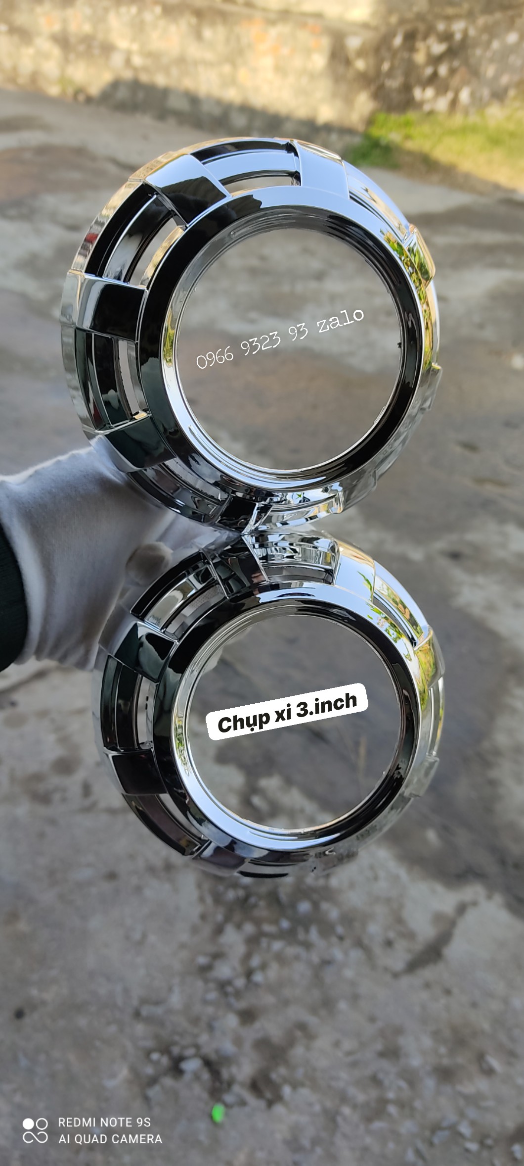Chụp xi gắn bi cầu bi led bi xenon oto xe máy