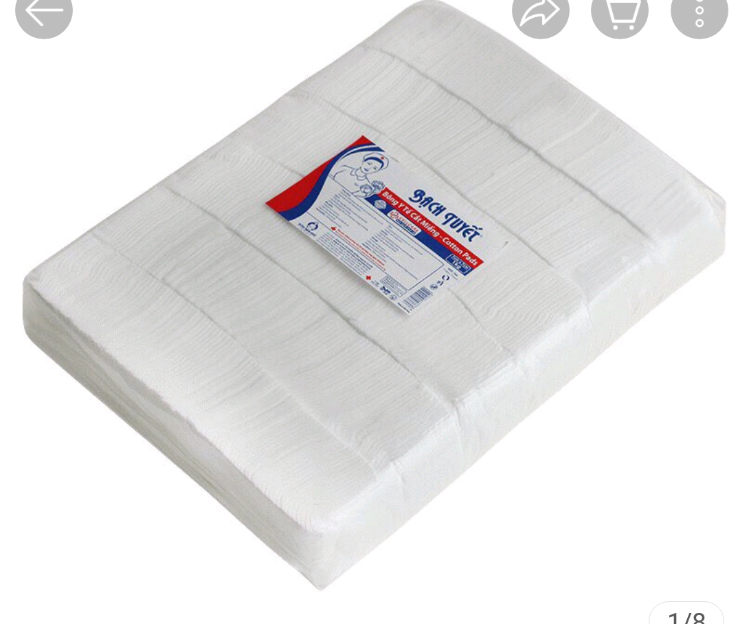 Bông bạch tuyết -bông cắt 7x7cm - 1kg bông bạch tuyết