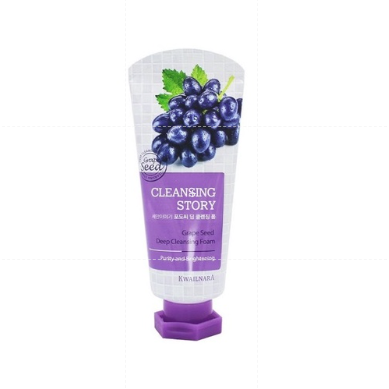 Sữa rửa mặt kwailnara 4 loại hạt dưỡng trắng tẩy tế bào chết làm sạch sâu 120g 과일나라