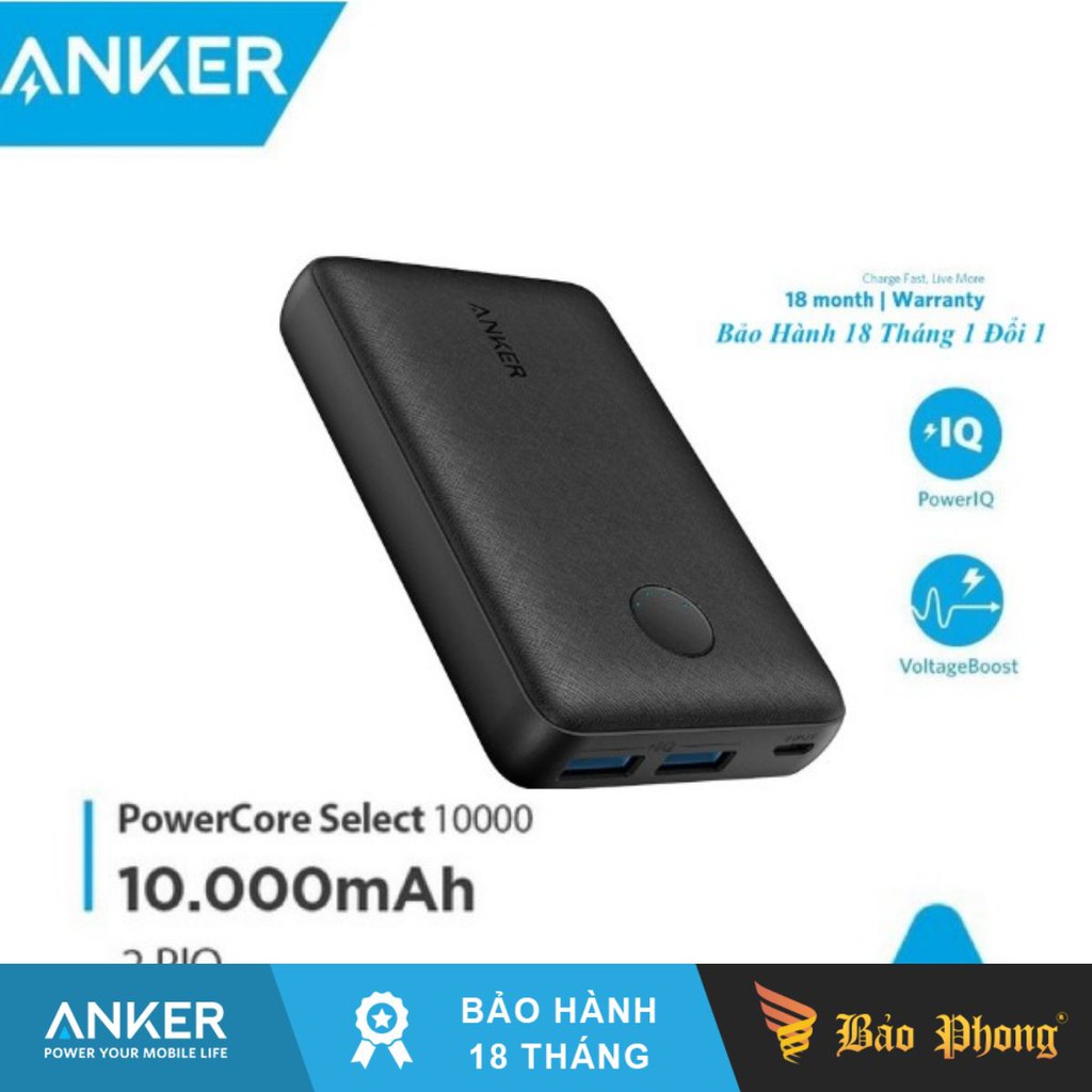 Pin dự phòng ANKER A1223 PowerCore Select 10000 mAh-