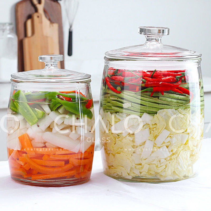 Bình thuỷ tinh nắp núm đựng gạo, muối dưa, ngâm trái cây các cỡ 2000 ~ 8000ml