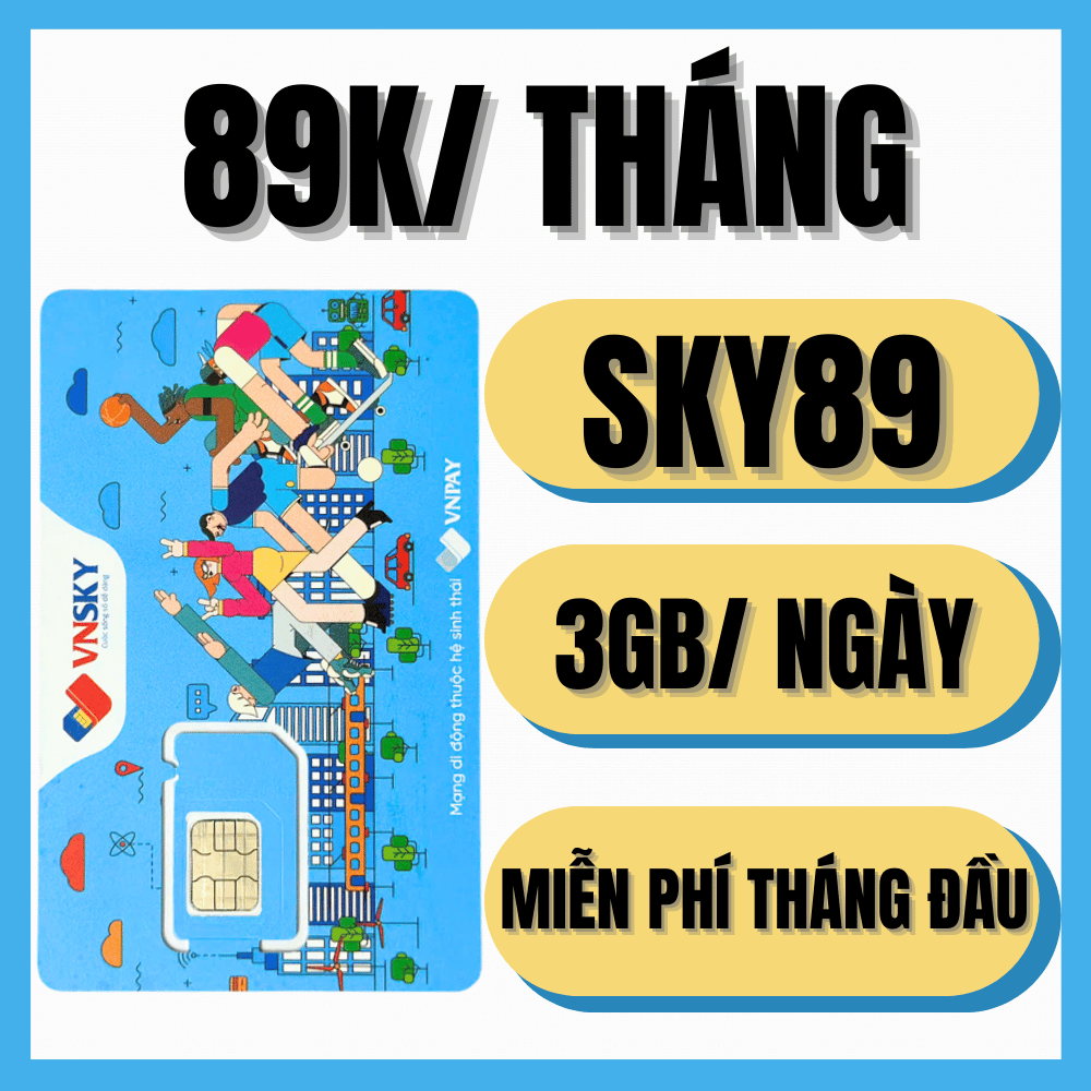 Sim 4G Mobifone Gói SKY89 Miễn Phí Tốc Độ Cao 3GB/Ngày Kèm 500 Phút Gọi Nội Mạng, Free 1 Tháng Đầu Tiên | FREESHIP - CHƯA KÍCH HOẠT