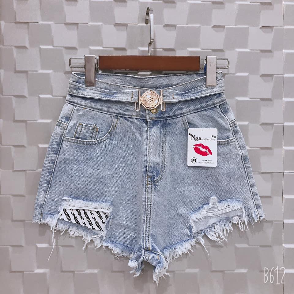 Quần sọt đùi nữ jean cá tính m002