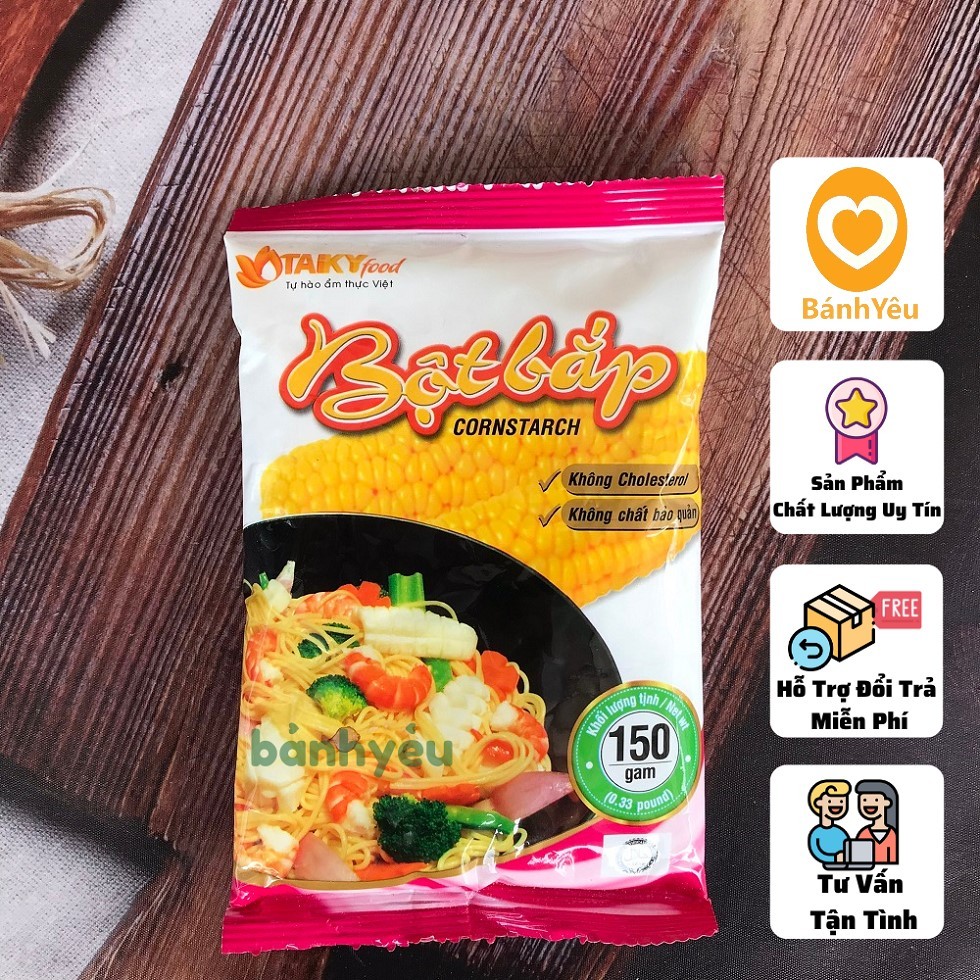 Bột bắp ngô tài ký 150g làm bánh,kem chè,.