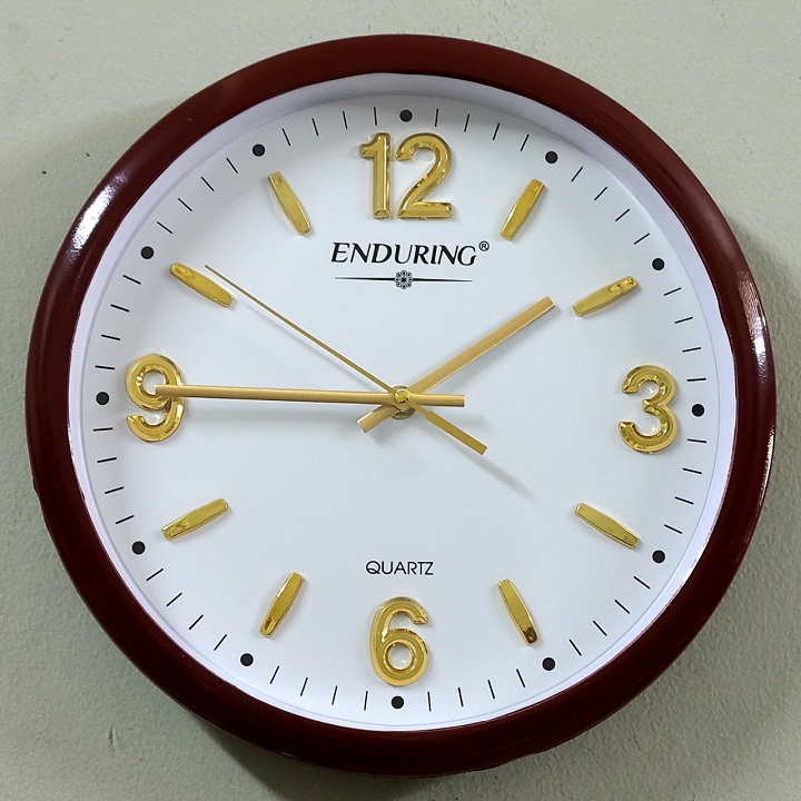 ĐỒNG HỒ TREO TƯỜNG KIM TRÔI CHỮ NỔI 30CM  ENDURING