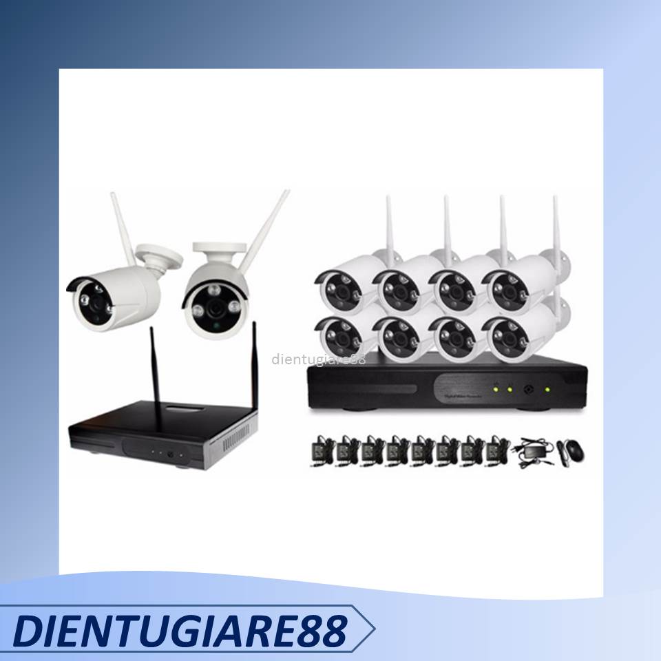 Bộ đầu ghi NVR kit wifi 8 mắt camera wifi 3.0M hình ảnh sắc nét - camera có thể sử dụng trong nhà & ngoài trời - đàm thoại 1 chiều - Bảo hành 12 tháng