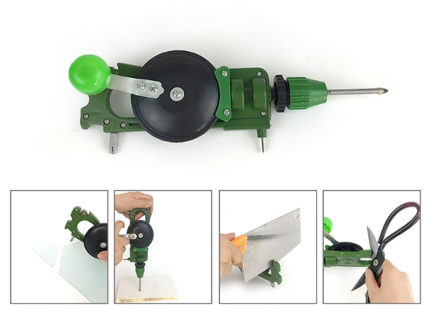 Dụng cụ cắt kính+mài dao kéo đa năng tặng kèm phụ kiện