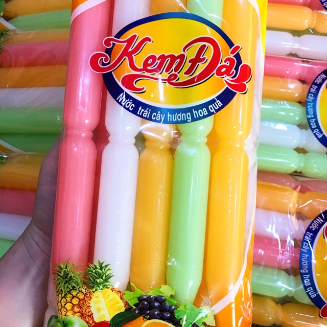 Thạch KEM ĐÁ VỊ TRÁI CÂY cho cả nhà cùng vui túi 10 cây- PHUONGAN_SHOP