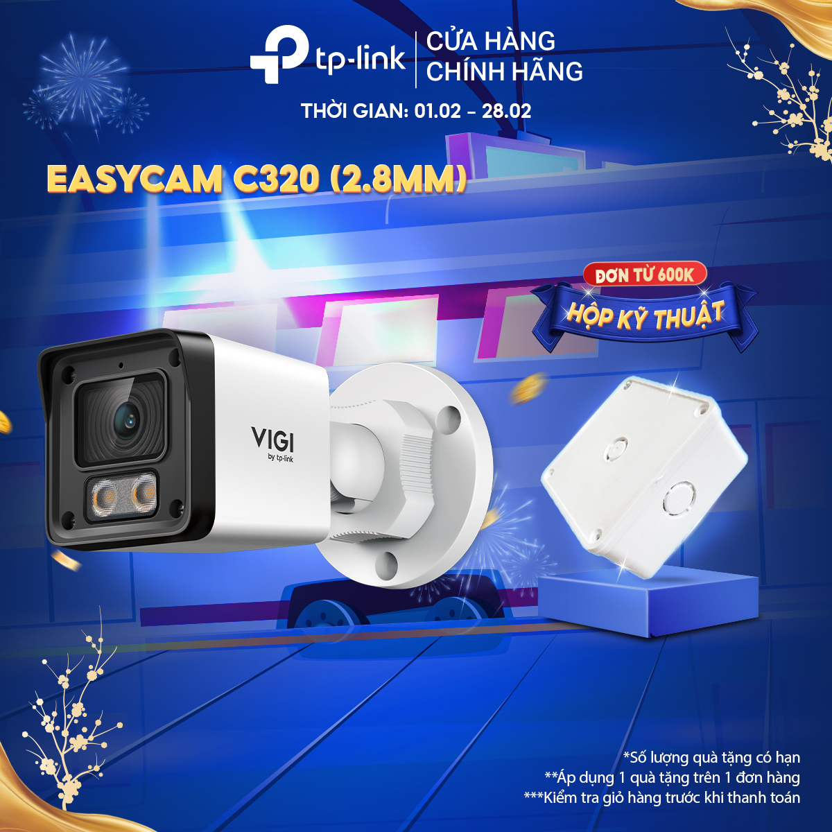 Camera Quan Sát Ngoài Trời TP-Link VIGI EasyCam C320 Full-Color Bullet