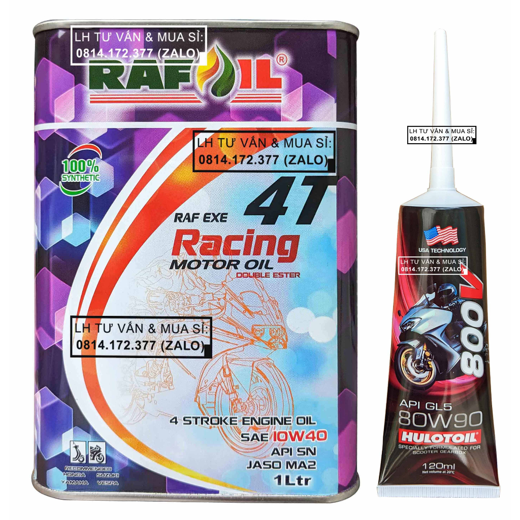 Dầu nhớt tay ga rafoil 10w40 1.000ml + nhớt lap 800v 120ml