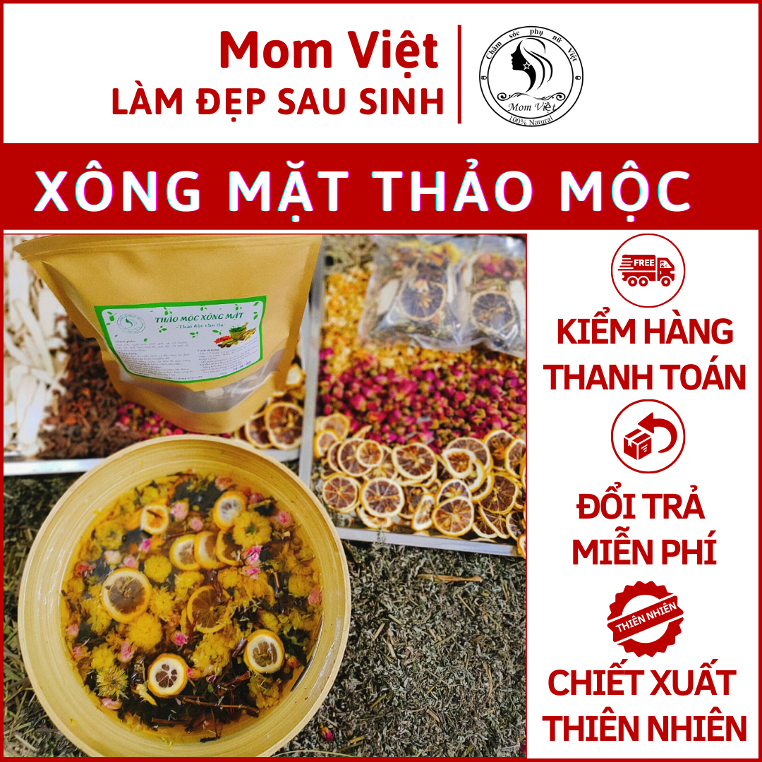 Xông mặt thảo mộc dùng với máy xông mặt thành phần thảo dược dùng cho cả mẹ bầu và mẹ sau sinh