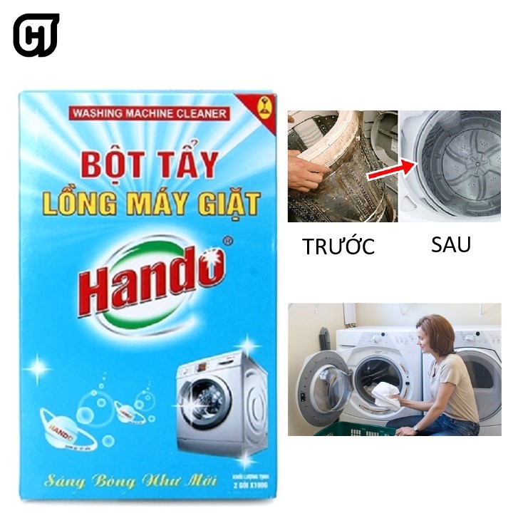 Hộp 2 gói tẩy lồng máy giặt hando cht16