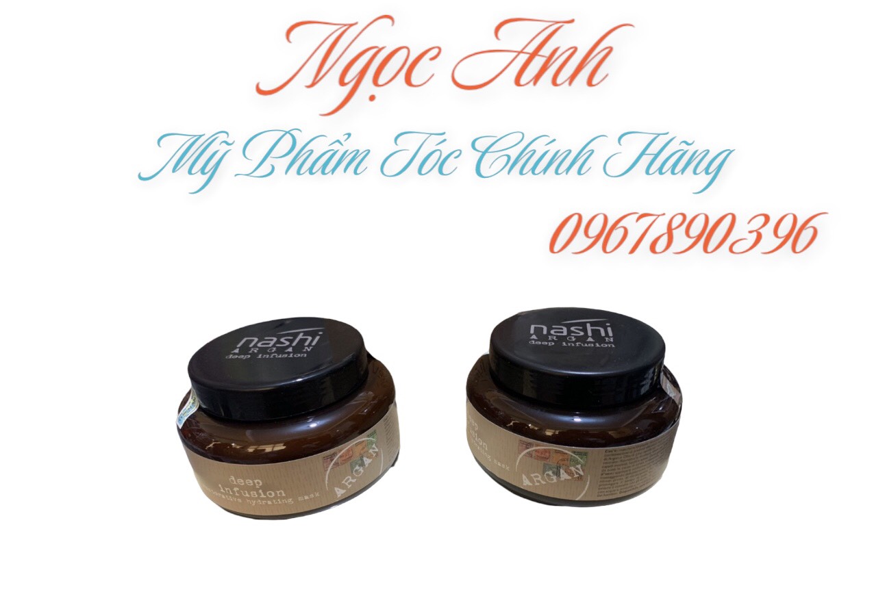 Kem ủ tóc Nashi Argan Deep Infusion giúp cho tóc bóng khỏe, suôn mượt và giữ màu tóc chính hãng