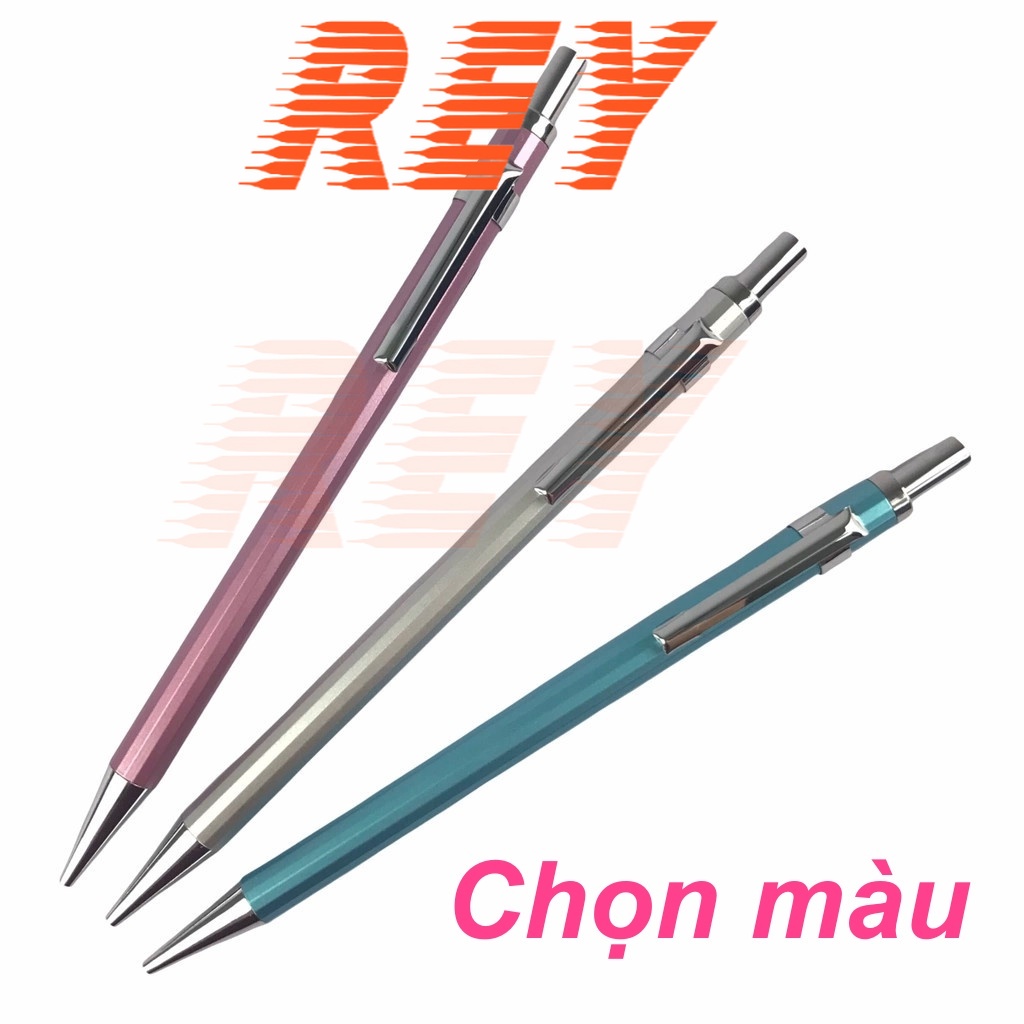 Combo 2 cây bút chì bấm kim ngòi 0.5mm vỏ kim loại deli u999