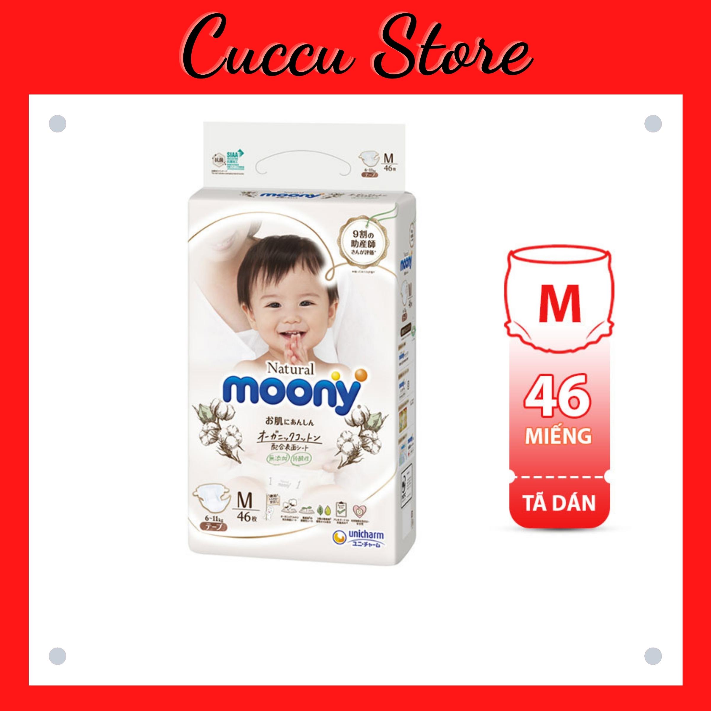 Bỉm/Tã dán Moony Natural M 46pcs  Cuccu Store