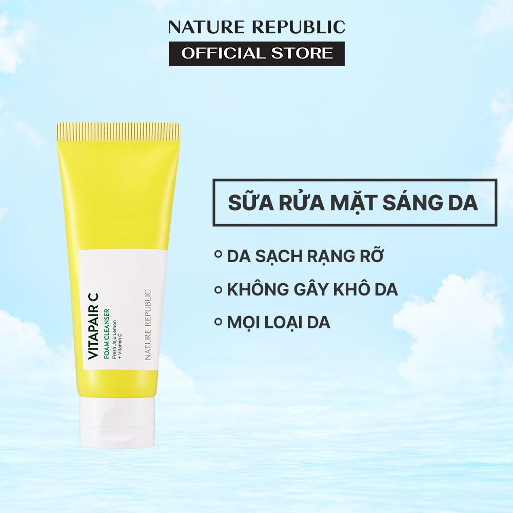 Nature Republic Sữa rửa mặt dưỡng sáng da Vitapair C Foam Cleanser 150ml