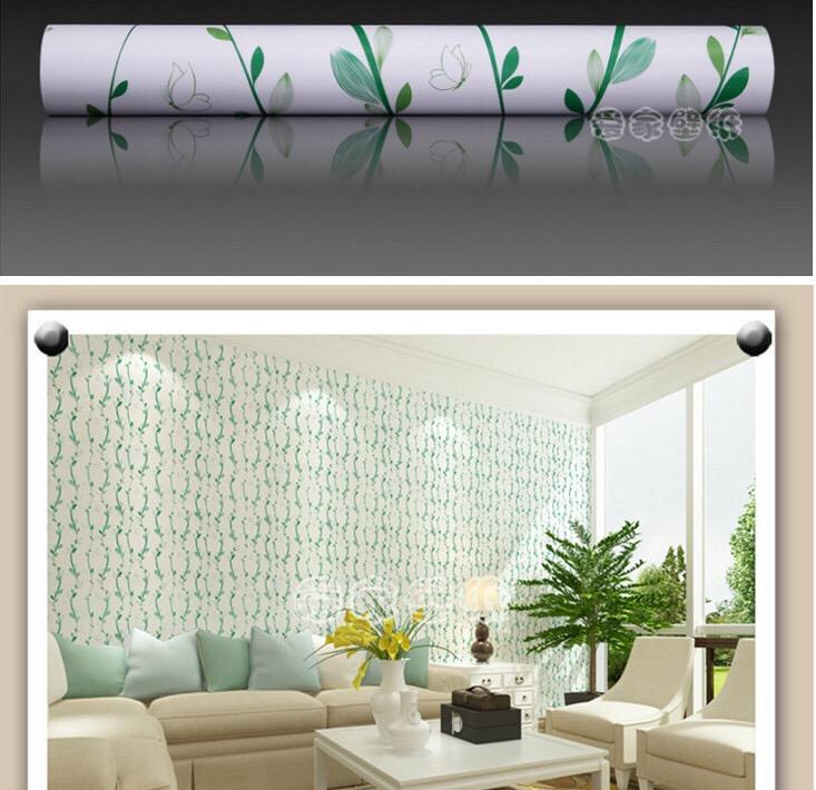 Cuộn 5M decal giấy dán tường - dây cỏ xanh