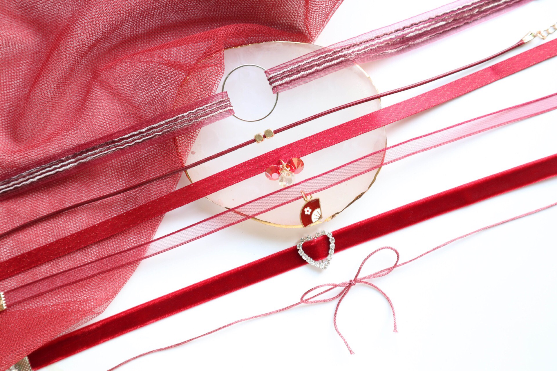 Chocker xinh bst màu đỏ a-ck19-24 mayconner