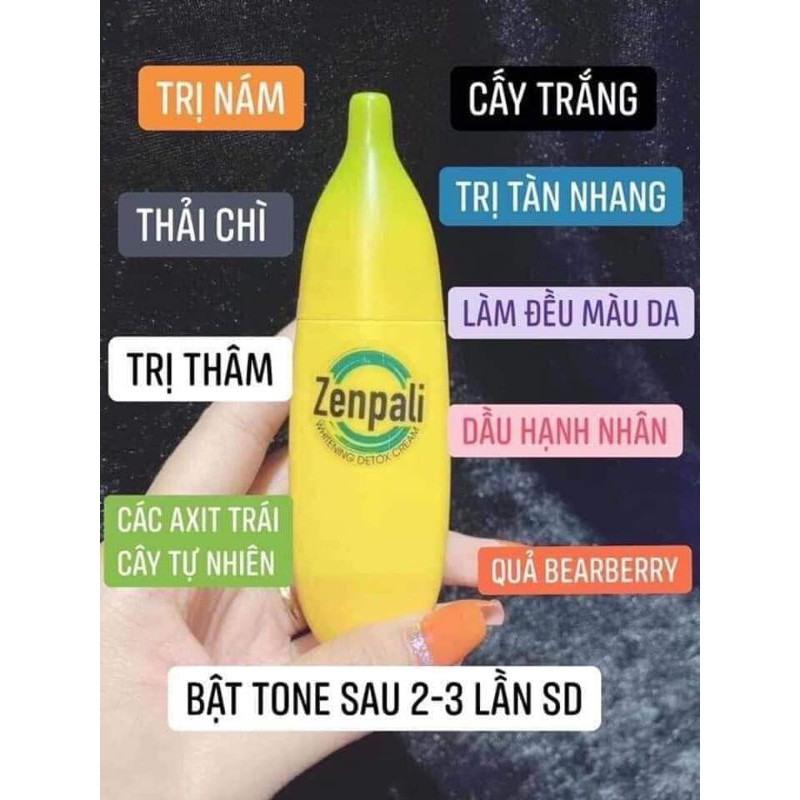 [HCM]Chuối Cấy Trắng Thải  Chì Detox ZENPALI Chính Hãng chuối giảm thâm ZENBALI chuối mờ thâm làm trắng vùng thâm ZENBALI