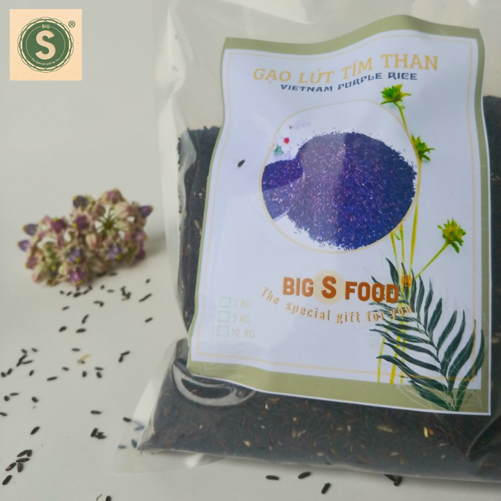 Gạo Lứt Tím Than - 2 kg, phù hợp cho người bị tiểu đường, thừa cân- Freeship 15k