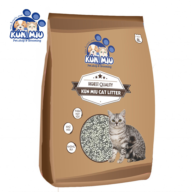 Cát Mèo Kun Miu 8L , Happy Cat 9L, Nhật Đen cát đi vệ sinh cho mèo MOON CAT 8L - Kún Miu Pet Shop Hà Nội