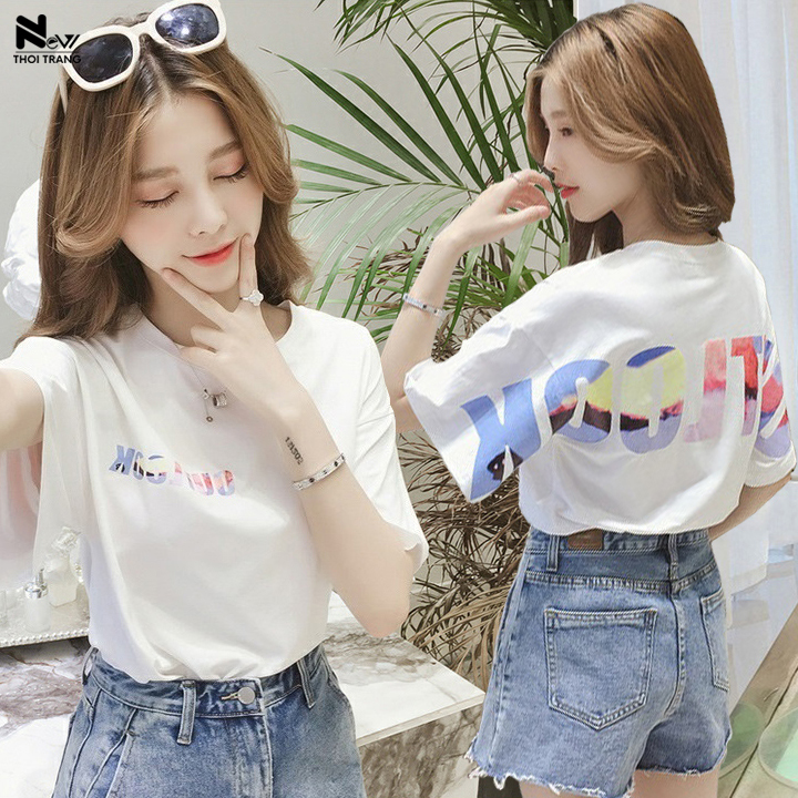 [HCM]Áo Phông Nữ Cá Tính In Chữ - New Thoi Trang