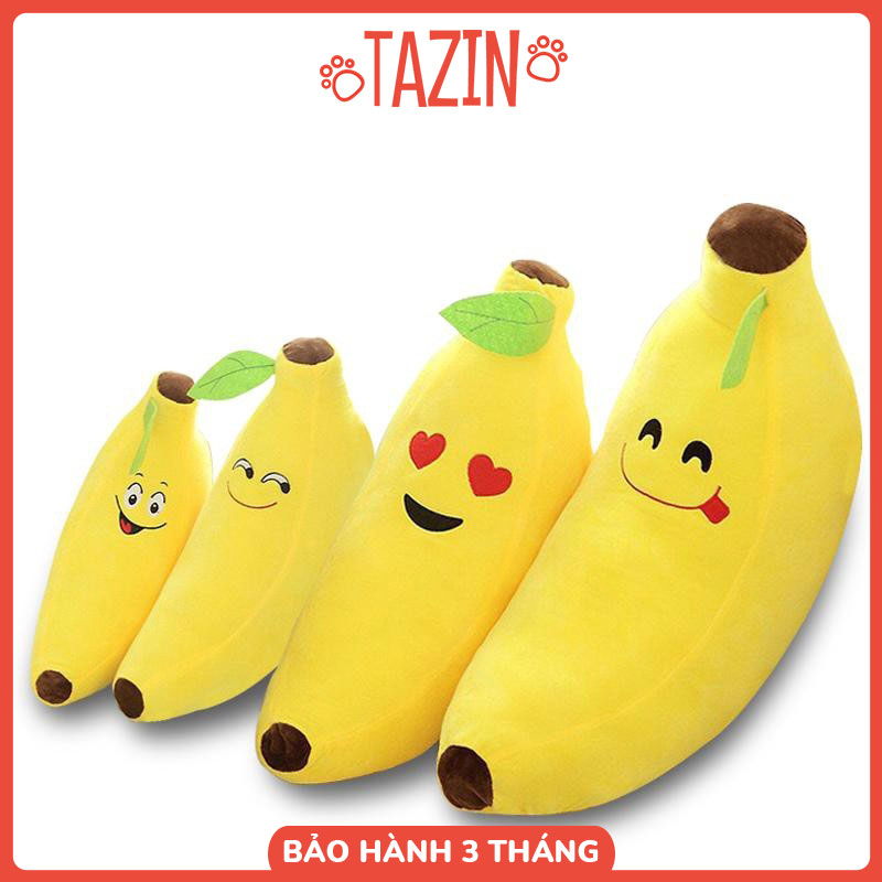 Gối Ôm Quả Chuối nhồi bông kích thước 30cm - 40cm , nhiều biểu cảm khuôn mặt. Chất liệu cao cấp, mềm mịn, không xù lông, an toàn phù hợp làm thú ôm cho trẻ em hoặc đồ trang trí