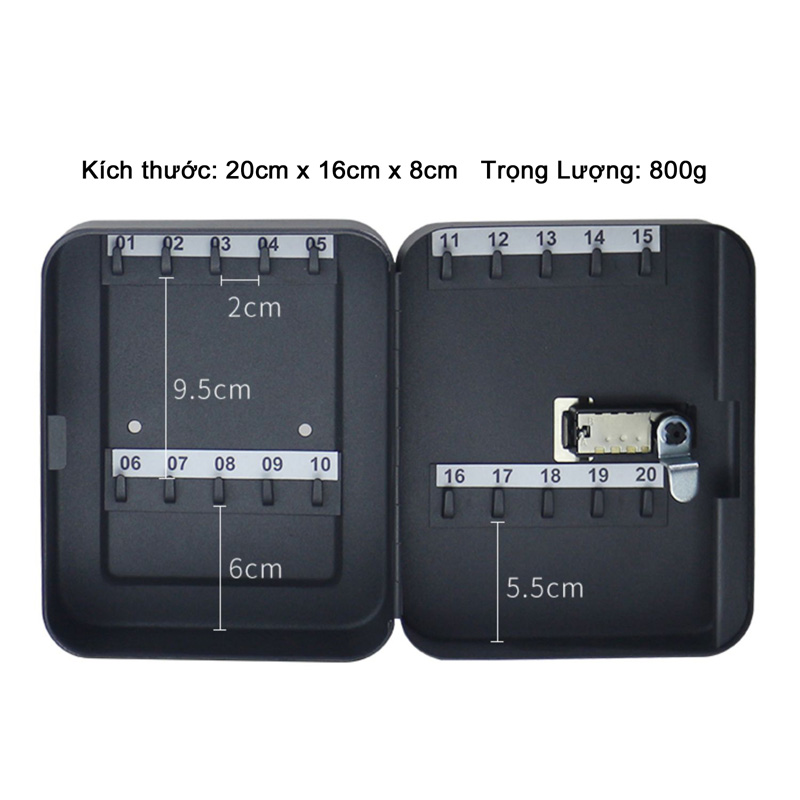 Hộp đựng chìa khóa bằng mật khẩu KB036