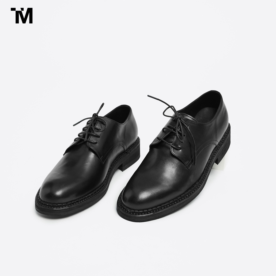 GIÀY DERBY NAM TARMOR MÀU ĐEN DERBY SHOES IN BLACK LEATHER