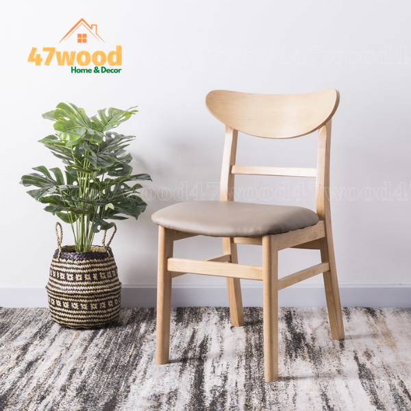 Ghế bàn ăn, ghế cafe mặt nệm khung gỗ chắc chắn MG47