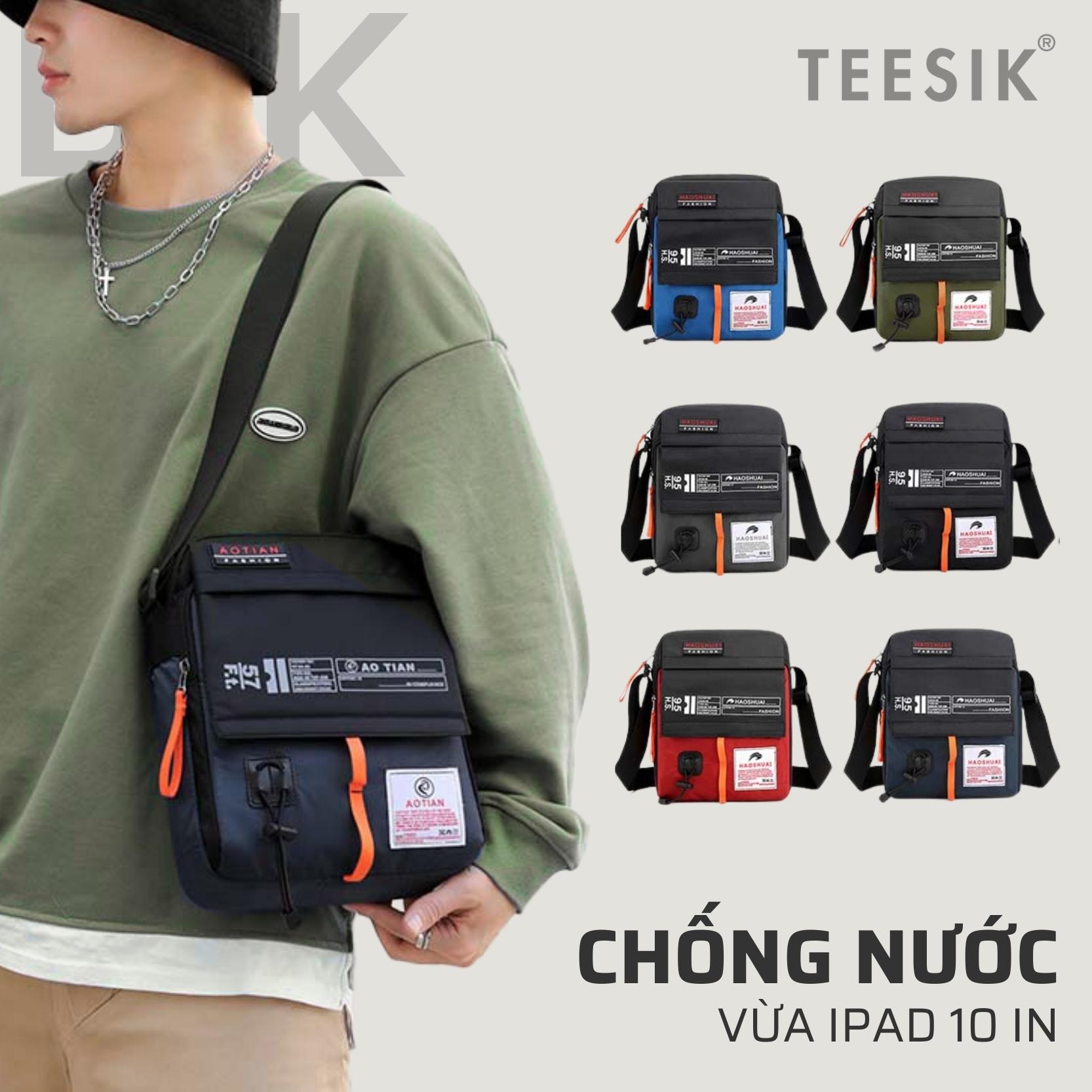Túi đeo chéo nam cao cấp TEE SIK túi chéo nam đựng ipad vải canvas nhiều ngăn chống nước thích hợp đi chơi TS26