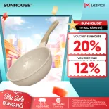 Chảo phủ sứ an toàn đáy từ Sunhouse Healthy SBDS20-24-26-28MC - Tỏa nhiệt đều - Chống dính Ceramic - Dùng mọi loại bếp