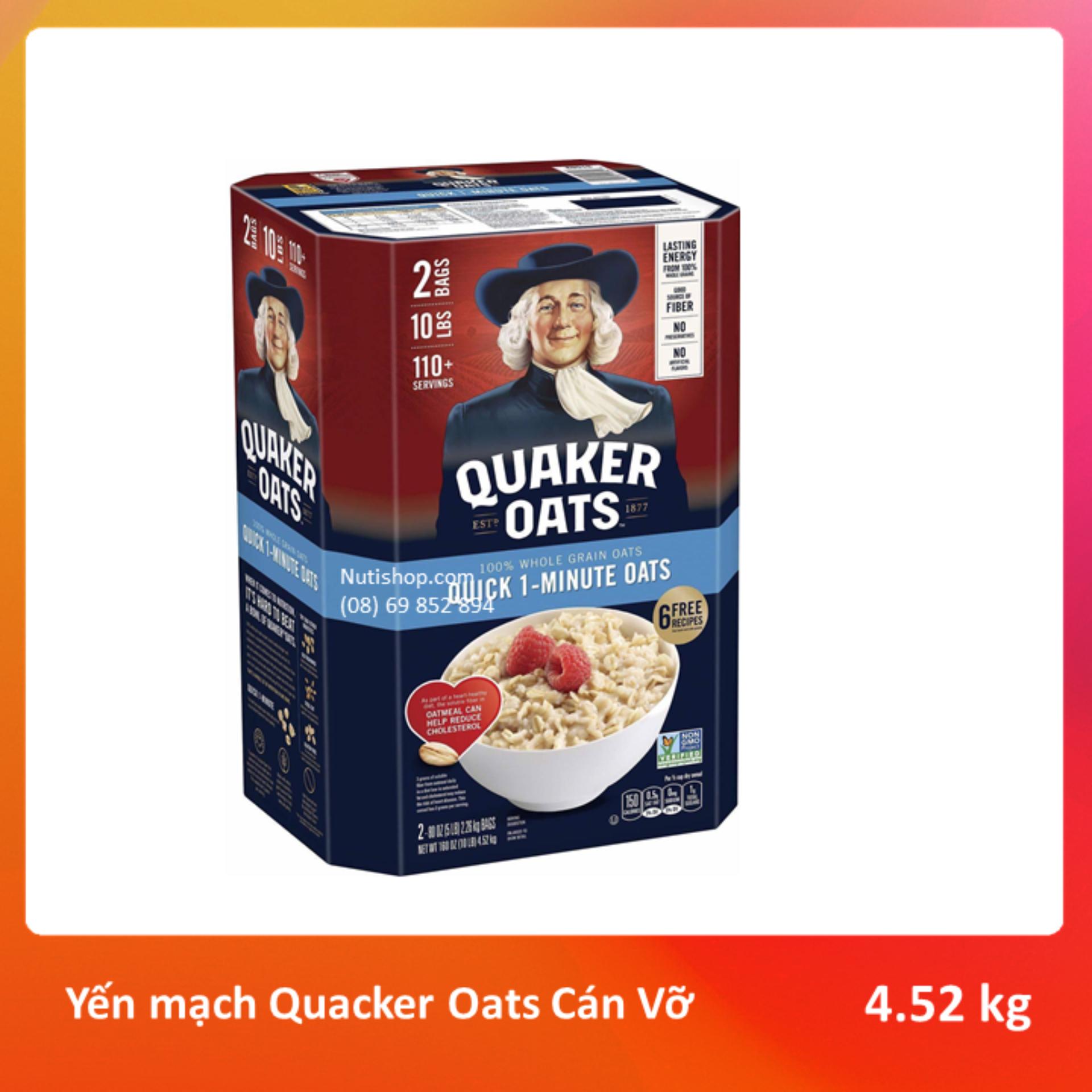 Yến mạch quacker oats cán vỡ 4.52 kg